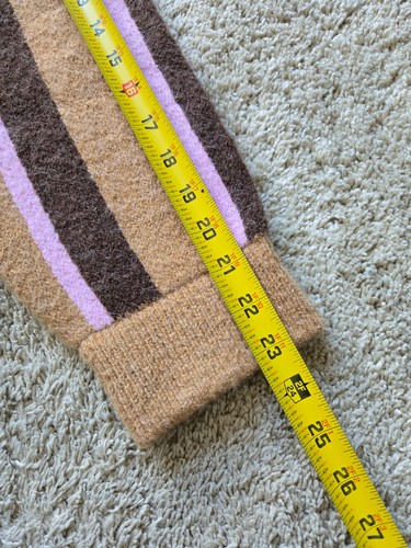 Stine Goya alpaca blend cardigan womens L cocoa stripes - Picture 11 of 11