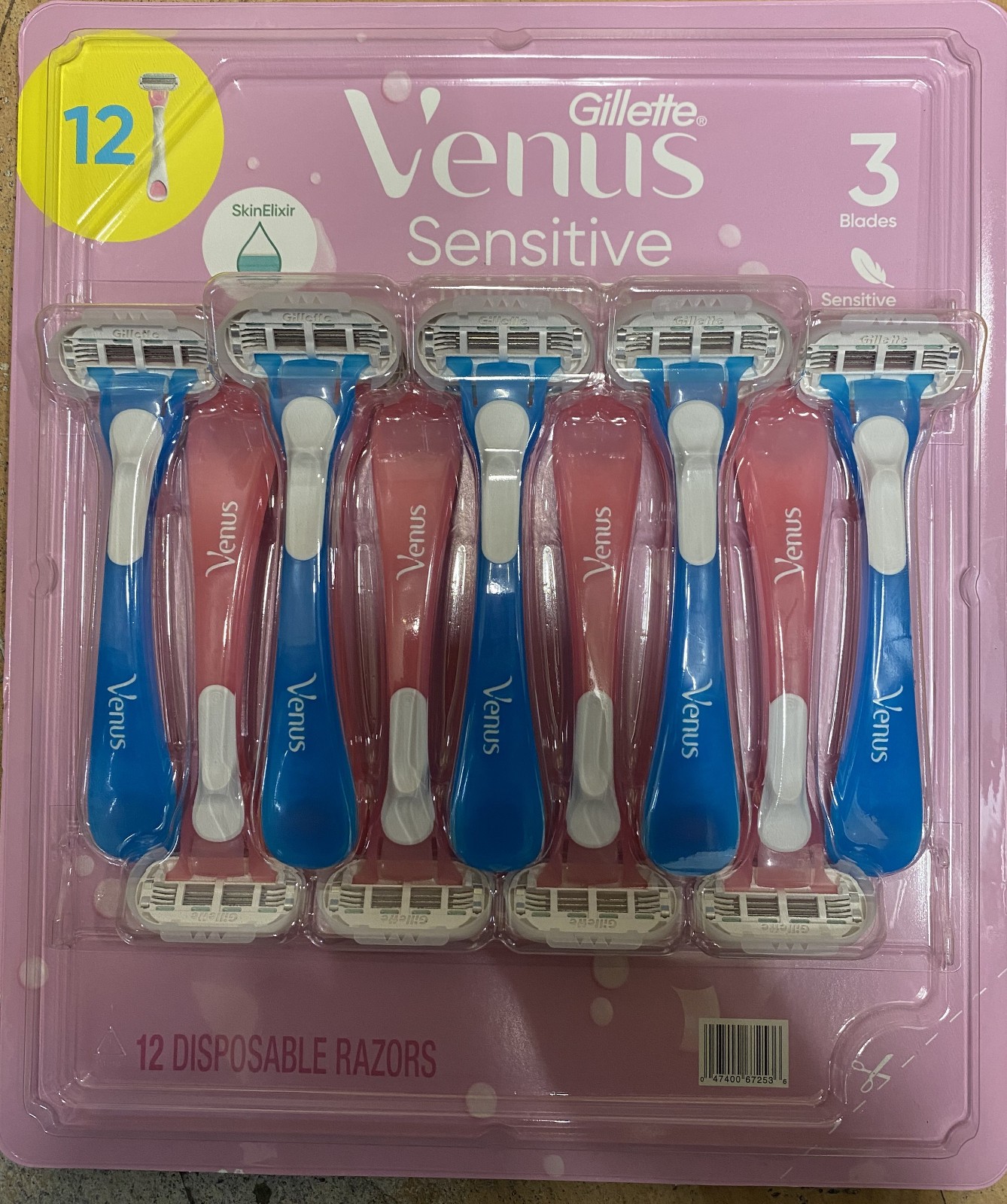 Gillette Venus Sensitive Disposable Women's Razors - 12 Count