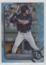 2022 Bowman Draft Chrome Sky Blue Refractor Dru Baker #BDC-158 12bk
