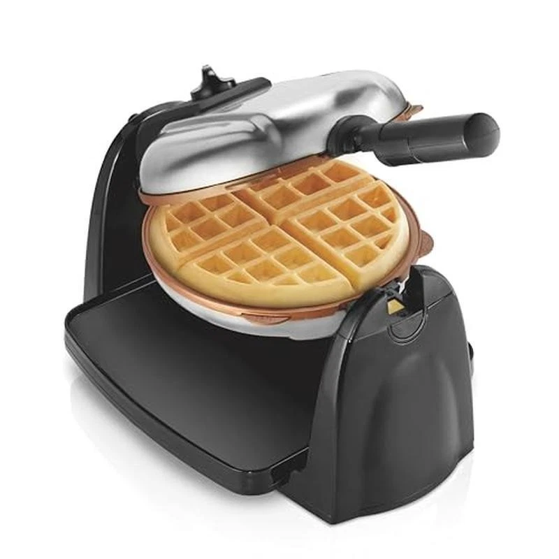 Durable Belgian Waffle Maker Removable Grids Easy Flip Nonstick Plates New