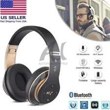 Wireless Headphones Bluetooth Noise Cancelling Stereo Earphones Over Ear Headset