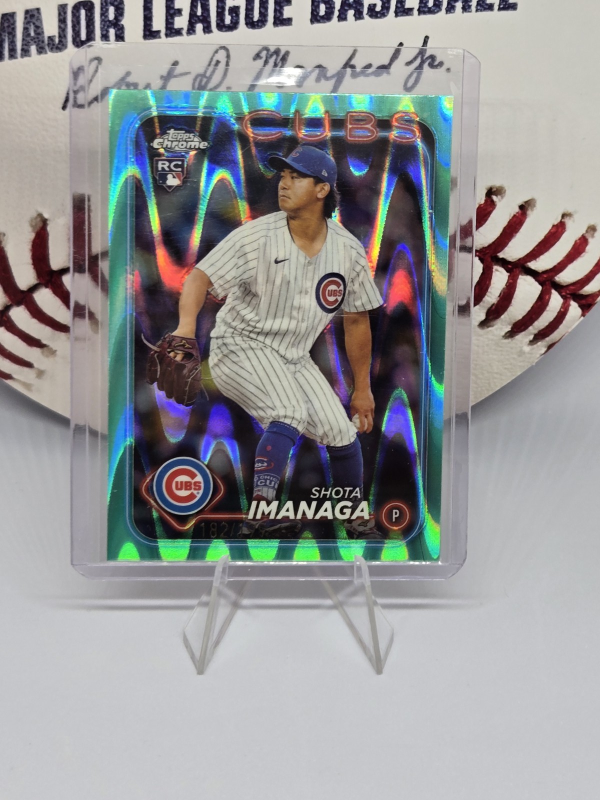 2024 Topps Chrome #121 Shota Imanaga Aqua Raywave Refractors /199 Cubs