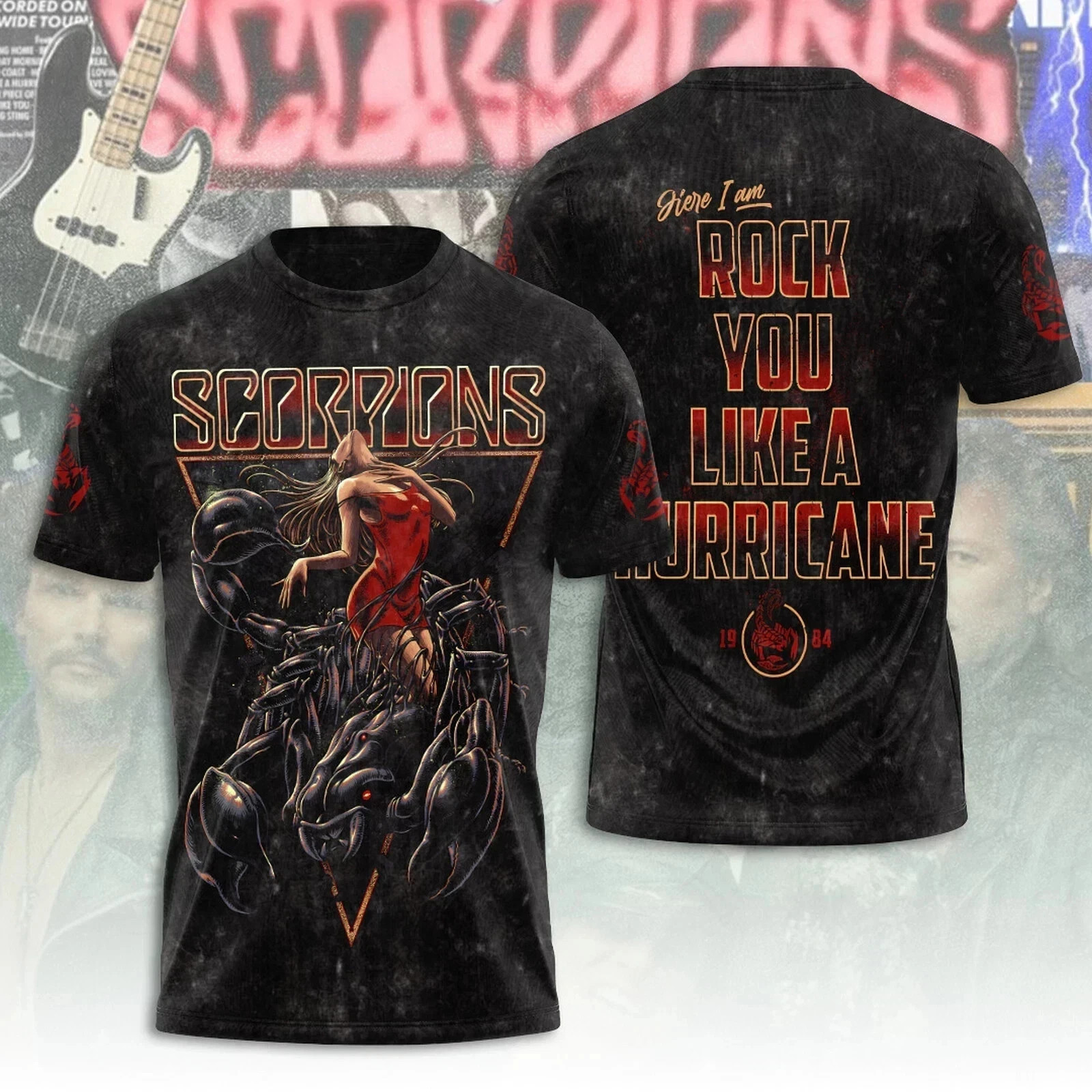 Scorpions 60th Anniversary Tour 2025 3D Print Rock T-Shirt BO1904