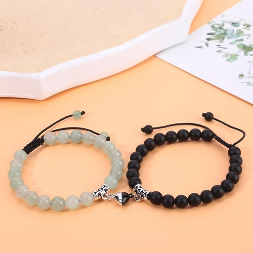 Magnetic Couple Bracelet Set Friendship Couple Long Distance Matching Bracelet N - Picture 5 of 7