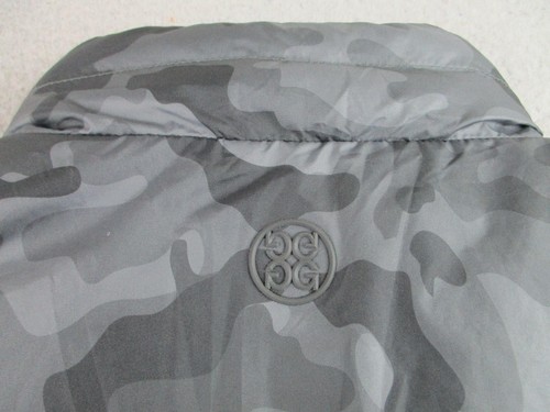 G/Fore Vest Jacket Mens Large Gray Camo Sherpa Lined Puffer Golf Shadow Creek - Picture 11 of 11