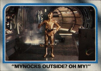 1980 Topps Star Wars The Empire Strikes Back S 2 Mynocks Outside Oh My Card #230