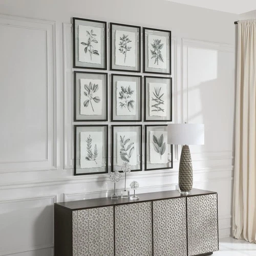 Uttermost 41617 Farmhouse Florals Set of (9) 23" x 18" - Framed - White - Picture 7 of 8