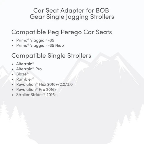 BOB Gear Single Jogging Stroller Adapter for Peg Perego Infant Car Seat, Gray - Picture 6 of 6