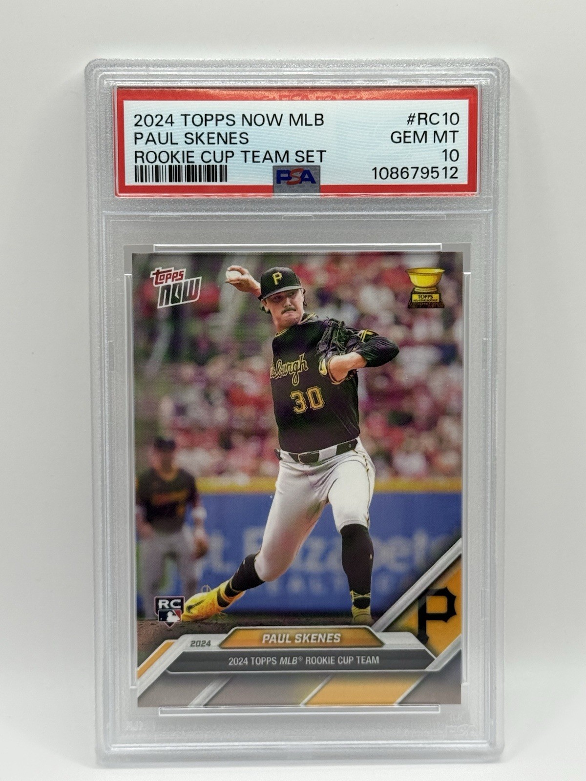 Paul Skenes RC 2024 Topps Now Rookie Cup RC10 - PSA 10 - ROY Pirates