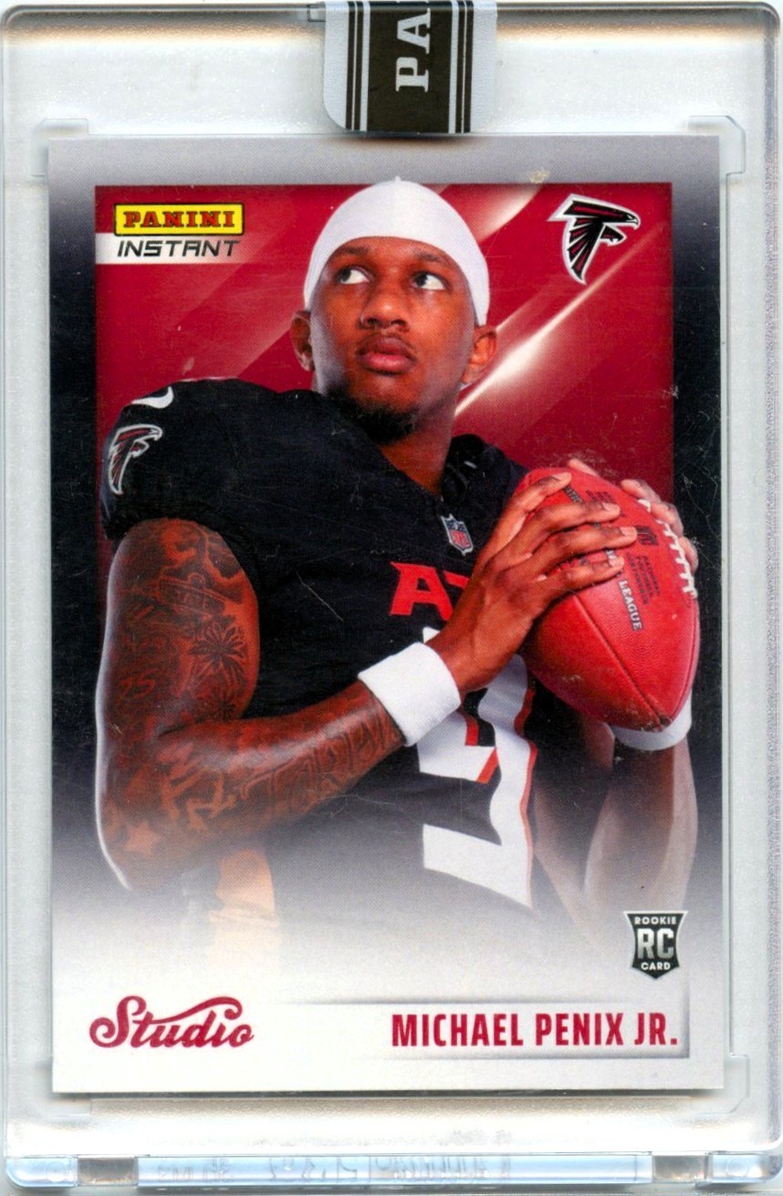 Michael Penix Panini Instant Studio Rookies #SR23 Black 1/1