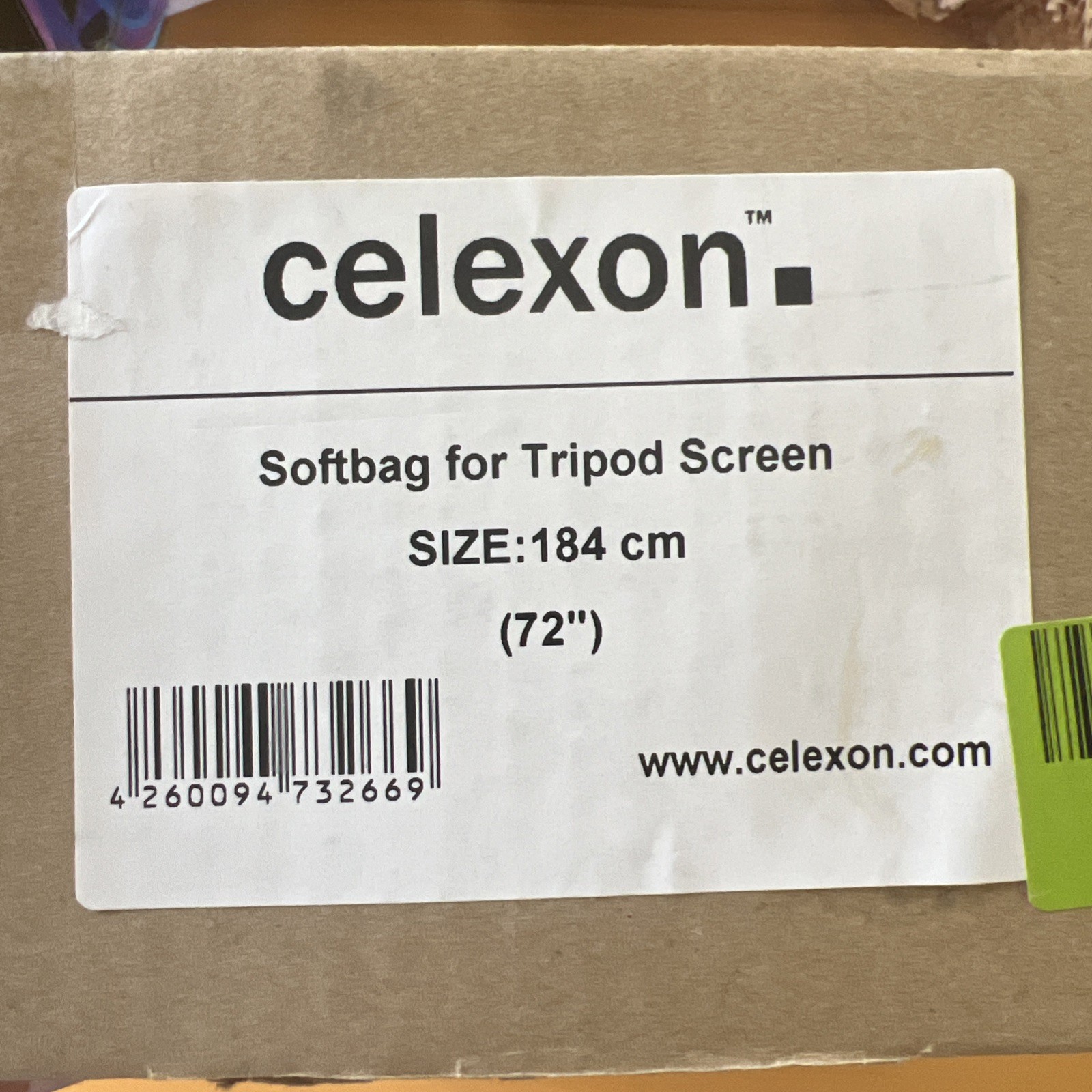 celexon Leinwand Tasche für celexon Stativ Leinwände Tuchbreite 184 cm 206x18cm