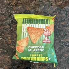 Legendary Foods, Popped Protein Chips, Jalapeno Cheddar-9Bags, 1.3 oz 