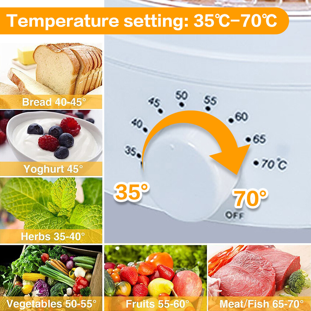 5 Trays Food Dehydrator Commercial Dryer Maker Fruit Jerky Meat