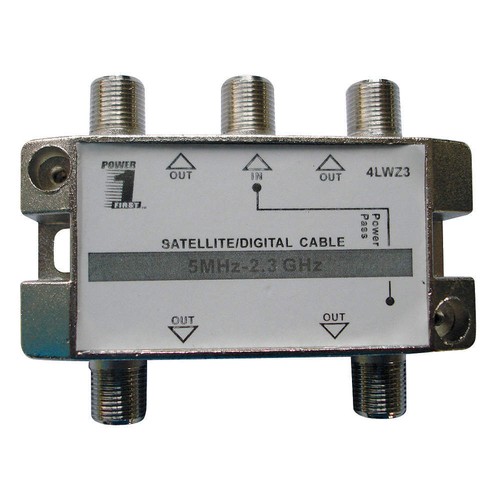 POWER FIRST 4LWZ3 Cable Splitter,4-Way,F-Type,2.3 GHz 4LWZ3