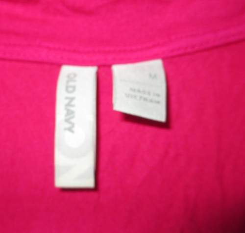 Girl Size M Magenta Medium Sleeve Old Navy Shirt Top V neck Modal/Spandex - Picture 2 of 3