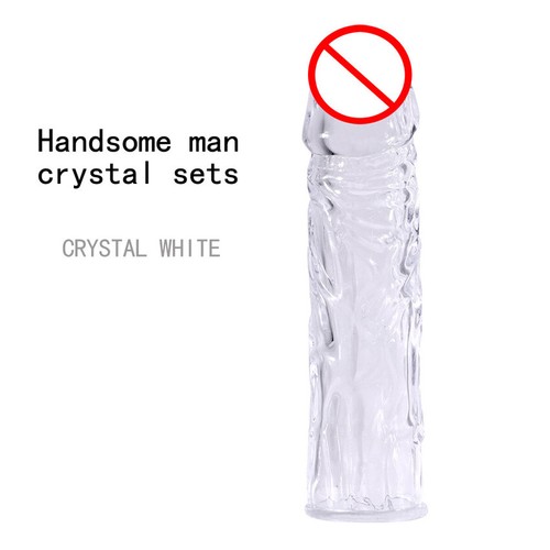 TPE Bigger Sleeve Girth Penis Extender Adult Enhancer Men Reusable Male Condom - Foto 9 di 13
