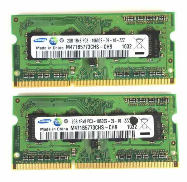 Samsung M471b5773chs-ch9 2gb Pc3-10600s Ddr3 Laptop Memory SODIMM for ...