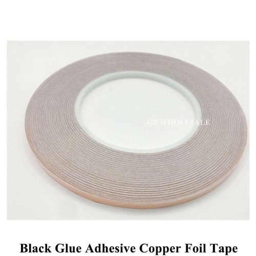 1/6 inch Wide Black Back Copper Foil Tape (adhesive backed) 50M Length 4mm W - Picture 4 of 5