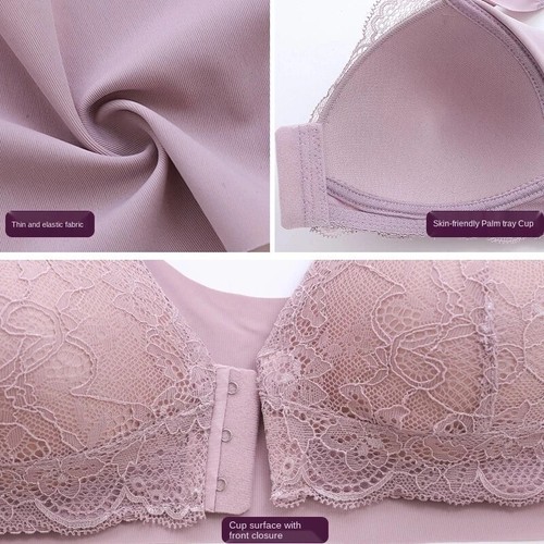 Women's Solid Lace Wireless Push Up Bra, Casual Comfy Lingerie for Daily Wear - Picture 7 of 12