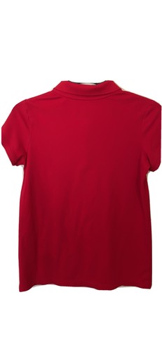 Girl’s Short Sleeve Stretch Pique Uniform Polo Shirt Red Cat & Jack - Picture 3 of 3