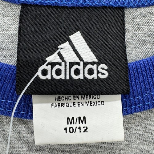 New York KNICKS T-Shirt Size M 10/12 Youth Grey NBA Adidas New w Tags - Picture 2 of 9