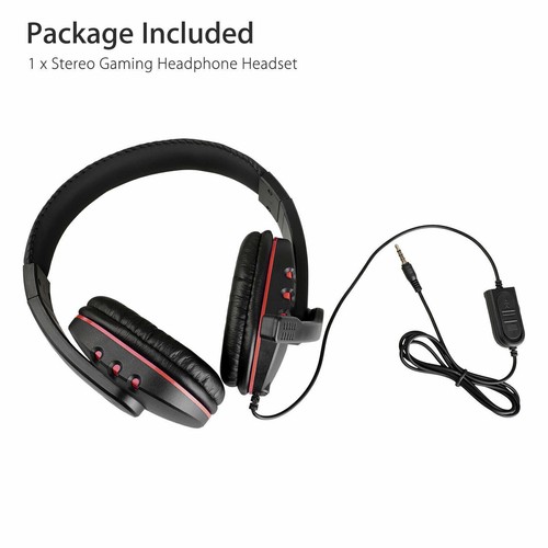 Pro Gamer Headset For PS5 PlayStation 4 Xbox One & PC Computer Red Headphones - Picture 11 of 12