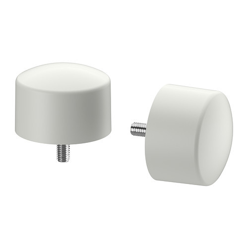 RAFFIG Finials, 1 pair, colors include black, white or silver, *NEW* *FREE Ship* - Picture 5 of 7