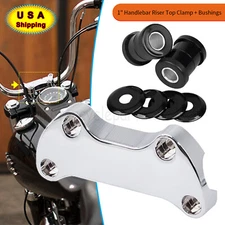 1" Handlebar Riser Top Clamp +Bushings For Harley Dyna Super Glide Softail FXSTC