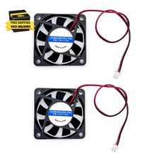 2PCS 60 X 60 X 15 Mm 2Pin DC 12V Mini Silent Cooling Fan with Wires, 6015 Small