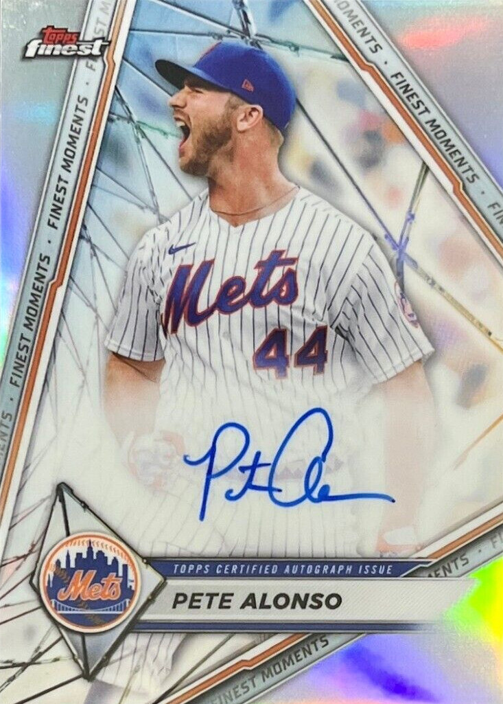 2022 Topps Finest Finest Moments Autographs FMAPA Pete Alonso (AU