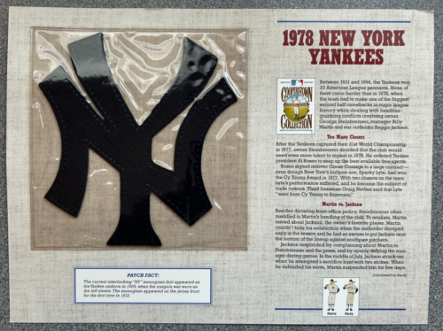 1978 NEW YORK YANKEES OFFICIAL MLB BASEBALL THROWBACK TEAM PATCH WILLABEE WARD - Picture 2 of 5
