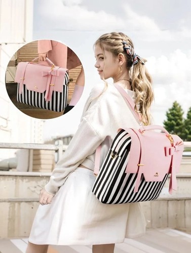 15.6" Pink Convertible Laptop Briefcase - Cute Kawaii 3-in-1,College/Work/Travel - Picture 2 of 27