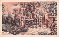 Charlotte Concord NC First Presbyterian Church Cemetery Garden Vtg Postcard C16