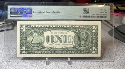 1988A $1 Web Note FRN- fr. 1917-F (F44471621V)-Run 7- F-V Block 4/8 - PMG 58 EPQ - Picture 8 of 8