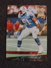1993 Fleer Ultra Micheal Barrow #158 Rookie RC Houston Oilers Football Card. rookie card picture