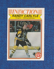 1982-83 OPC O-pee-chee Hockey # 266 Randy Carlyle In Action