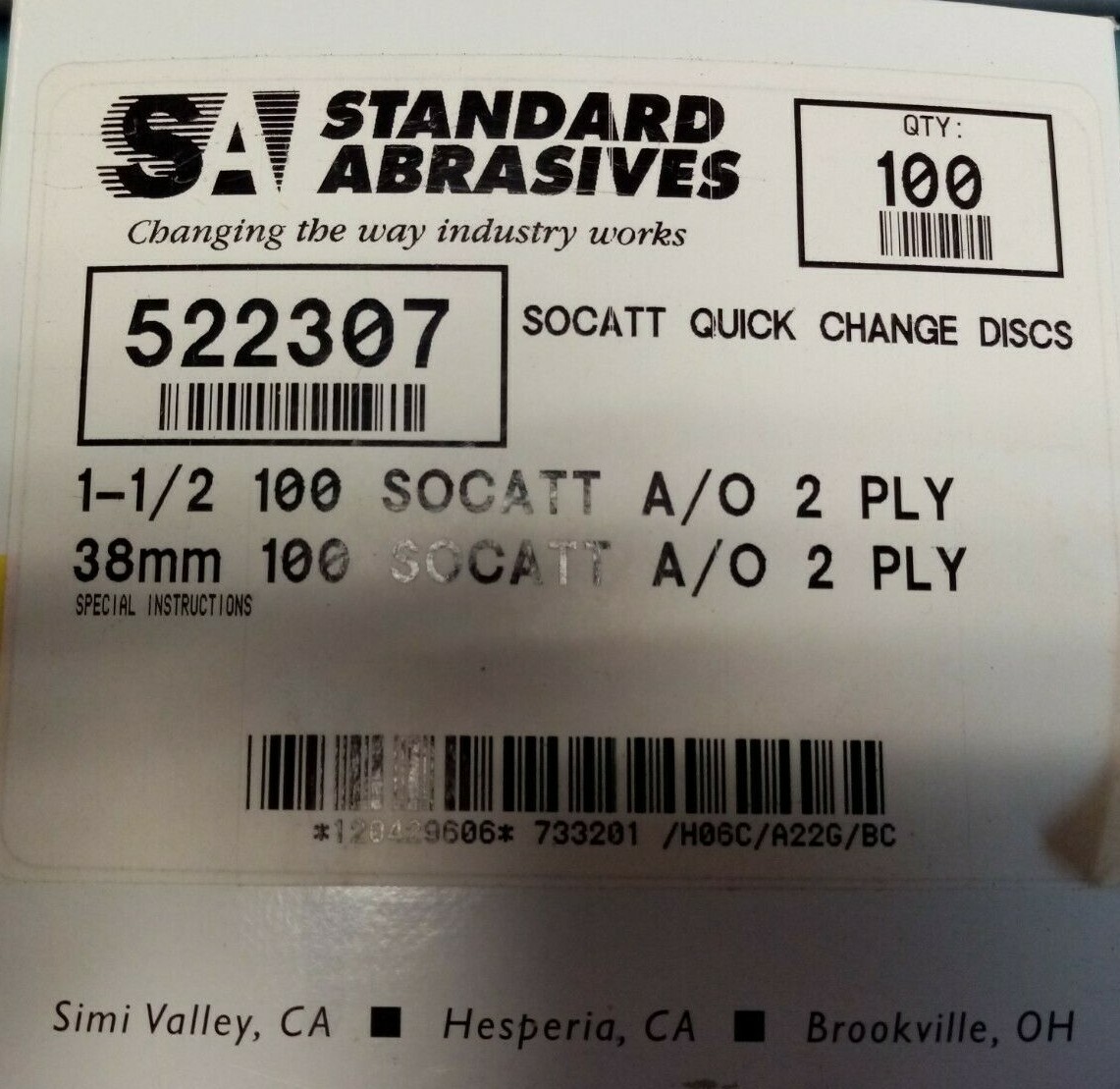 Disque abrasif 38 mm pour poncer le métal et lisser les soudures étroites