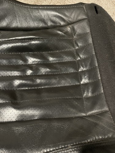 1997-02 Pontiac Firebird Trans Am Ebony Leather Driver Left Lower Seat Cover - Picture 2 of 9