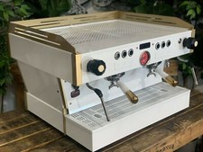 LA MARZOCCO LINEA PB 2 GROUP CUSTOM WHITE & GOLD ESPRESSO COFFEE MACHINE CUSTOM