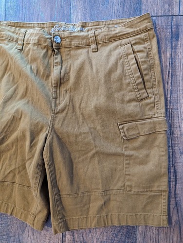 EDDIE BAUER Men’s Cargo Shorts Size 36 Color Golden Brown Regular Fit w/ Stretch - Picture 4 of 14