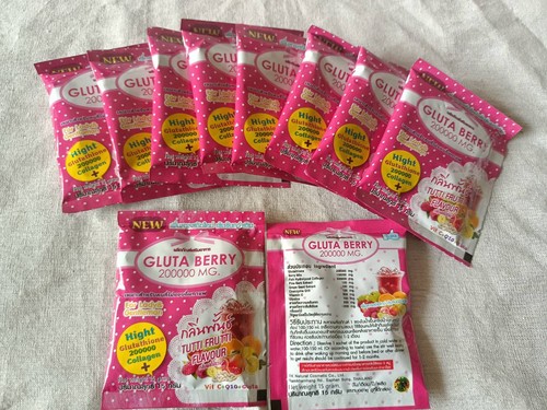 Gluta Berry 200000 mg Bebida PUNCH Más Energía Aura Cuerpo Blanco Acción Rápida 4X - Imagen 2 de 4