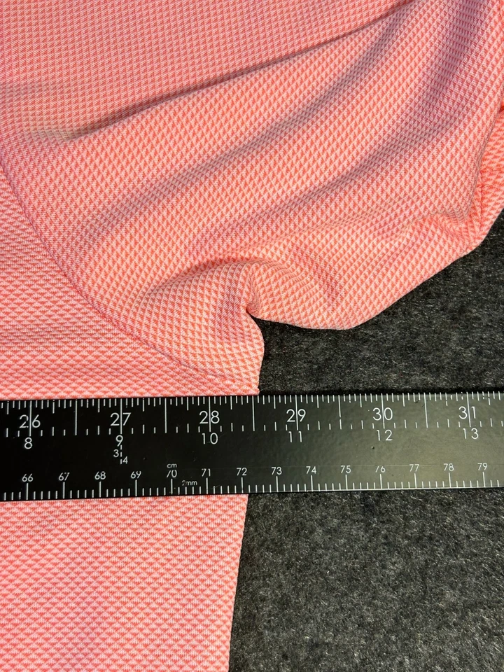 Camisa polo de golf Ben Hogan Performance rosa con estampado de diamantes para hombre talla 2XL Foto 4 de 4