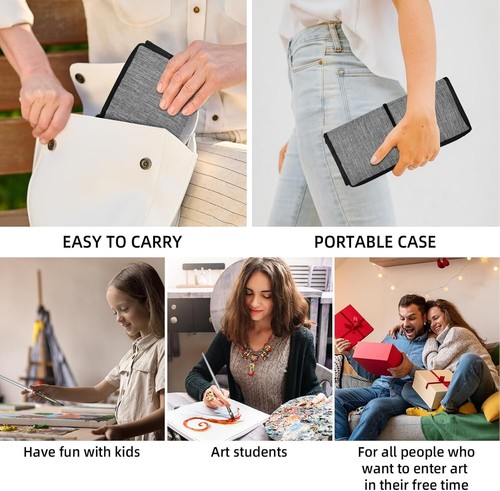 Juego de 24 pinceles de pintura en miniatura pinceles en seco - pincel de pintura de detalles finos Reino Unido - Imagen 8 de 8