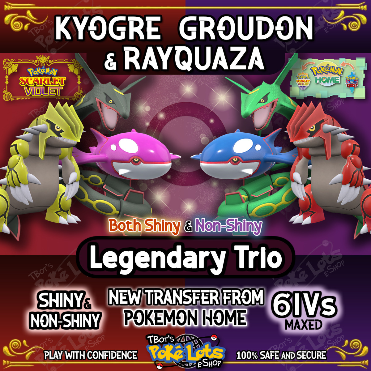 Pokemon Go- Legendary RARE (Mewtwo, Rayquaza, Zekrom, Kyogre, etc)