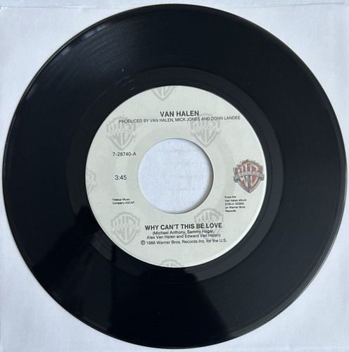 Van Halen - Why Can't This Be Love - Vinyl 7” 45 - Ultrasonic Cleaned & Tested - Picture 2 of 4