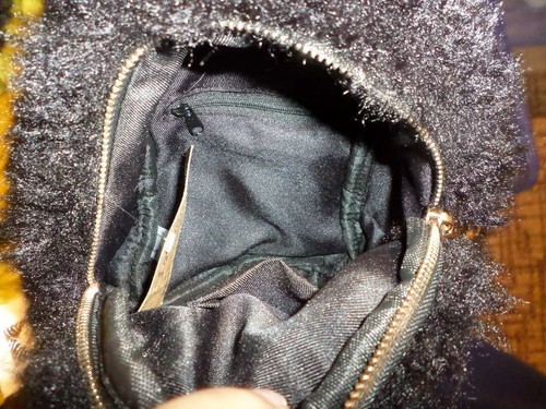 BLACK FAUX FURRY MINI BACKPACK NWT - Picture 3 of 3