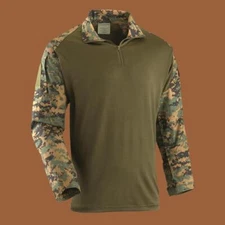 TACTICAL WARRIOR FIELD SHIRT MARINE CORPS STYLE DIGITAL WOODLAND CAMO