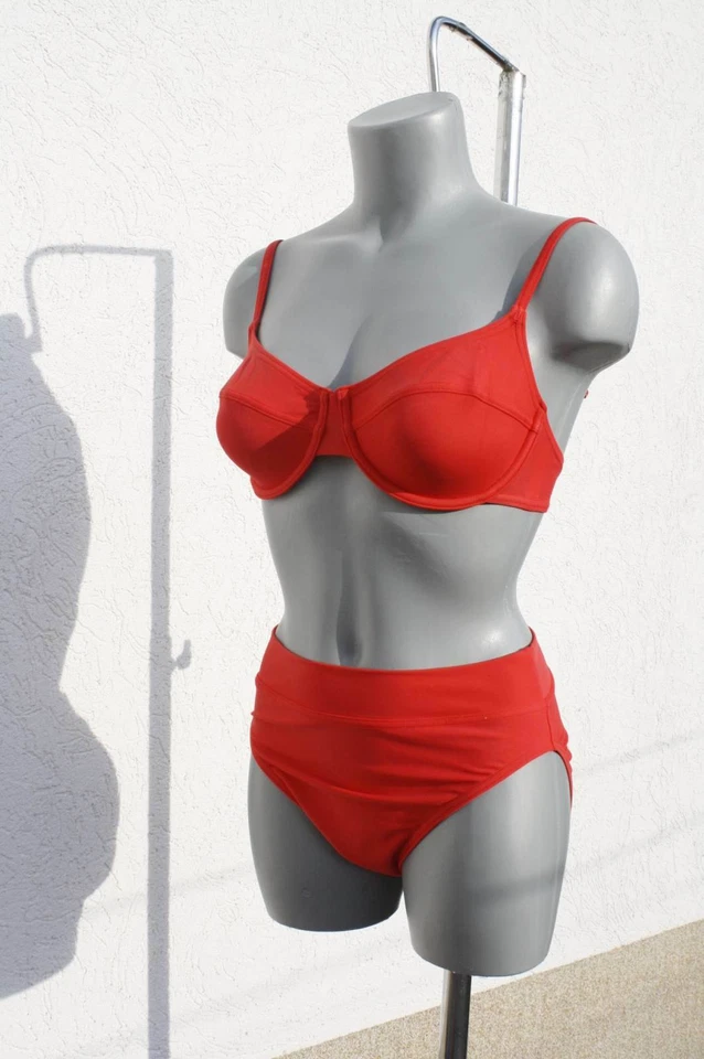 Saison-2023/24 380219 Debenhams Marken Bügel Bikini und Slip ROT in 36 CUP C - Bild 3 von 4