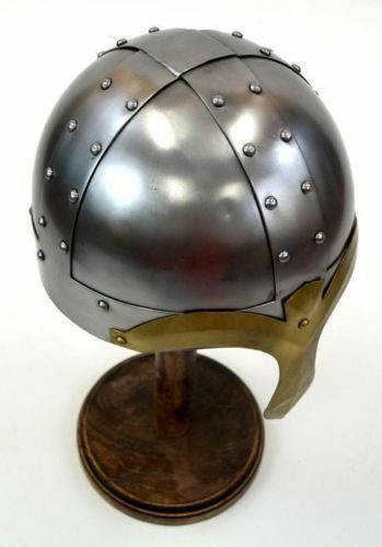Steel Armor Norman Anglo Helmet Medieval Viking Armour Steel Nasal Helmet - Picture 3 of 3