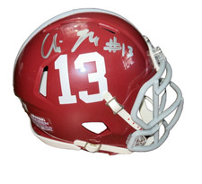 Malachi Moore Signed Crimson Alabama Mini Helmet Fanatics COA Autographed Auto